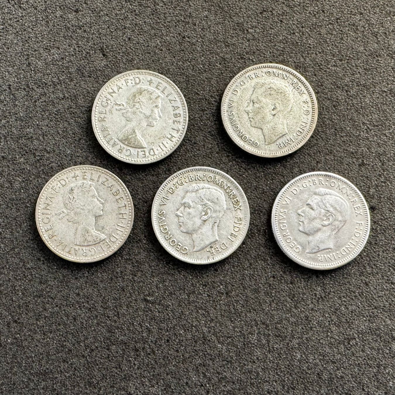 Tutti le monete: 5 x 1 Schilling Silber Australien div. Jahre – Usato da Reitnau venduto da tb-muenzen 2