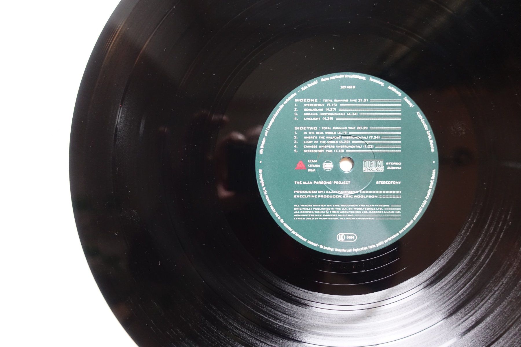 Dischi in vinile: LP Alan Parsons Project: Stereotomy – Usato da Gutenswil venduto da Optico 2