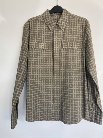 Herren Designer Freizeithemd Gr.M 100% feine BW oliv modern