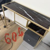 Konsolentisch schwarz Marmoroptik Goldrahmen Metall