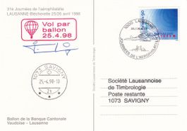 Tag der Aerophilatelie 1998 (Lausanne), Unterschrift Pilot !