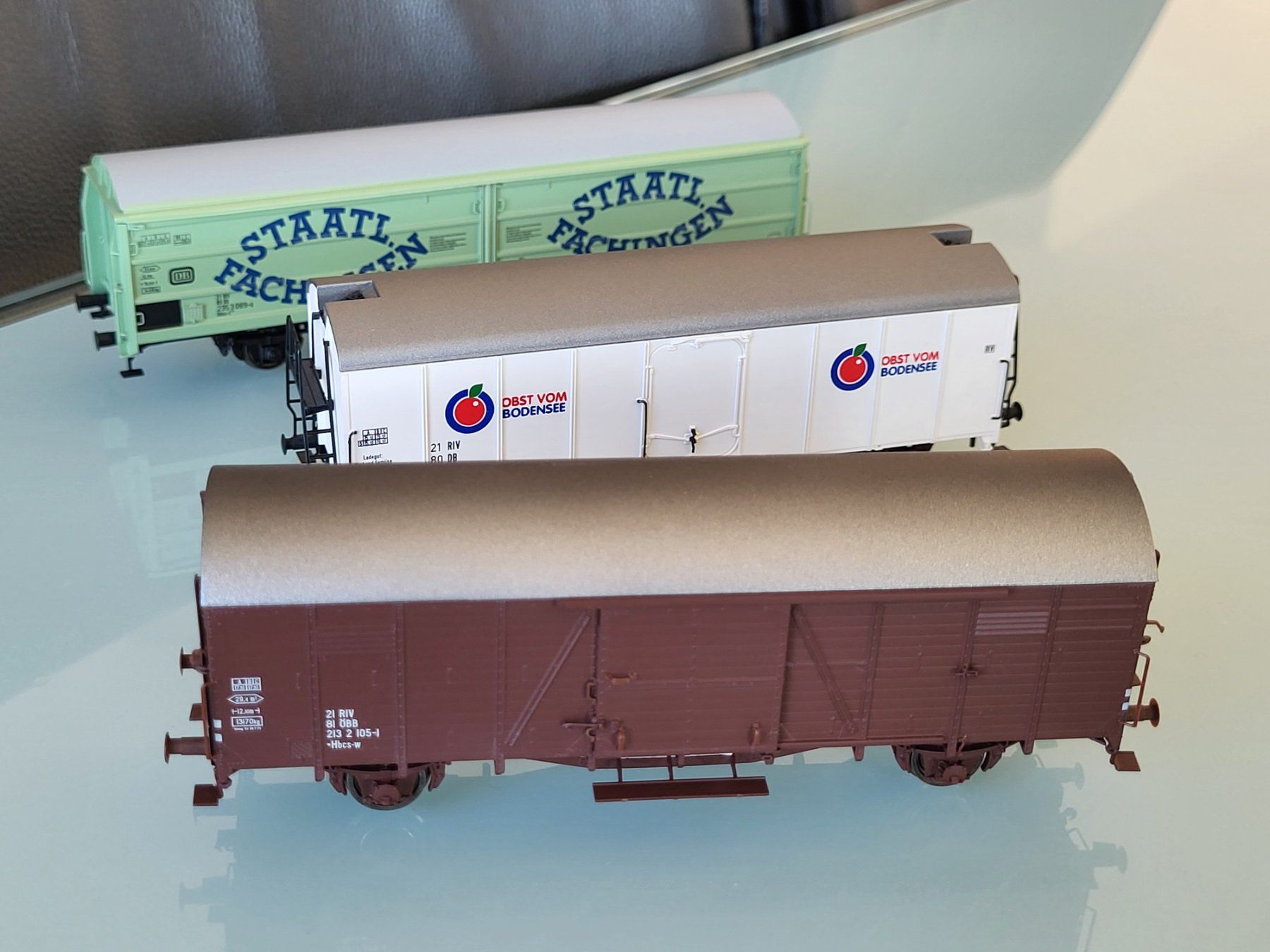 Brawa Modellini di ferrovie: H0  BRAWA  DB & ÖBB  3 Stk. Güterwagen – Nuovo (secondo la descrizione) da Oberburg venduto da sensetal
