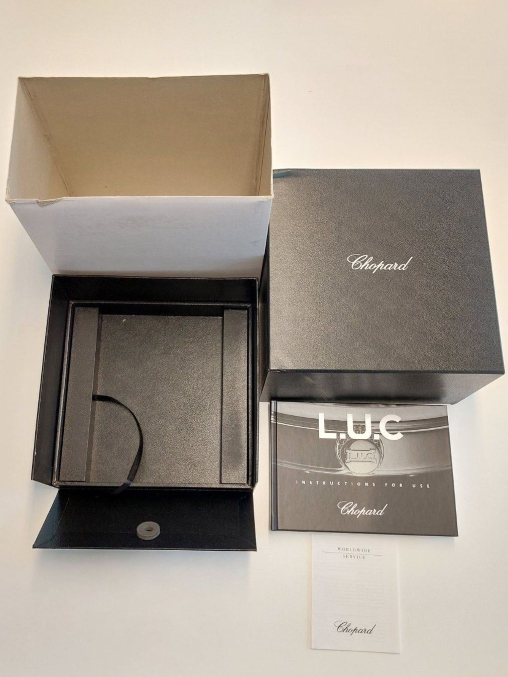 Chopard Scatole porta orologi: Chopard L.U.C - braune Holz Box - ca. 2009 - NEU – Nuovo e nell'imballaggio originale da St. Gallen venduto da shatcy 5