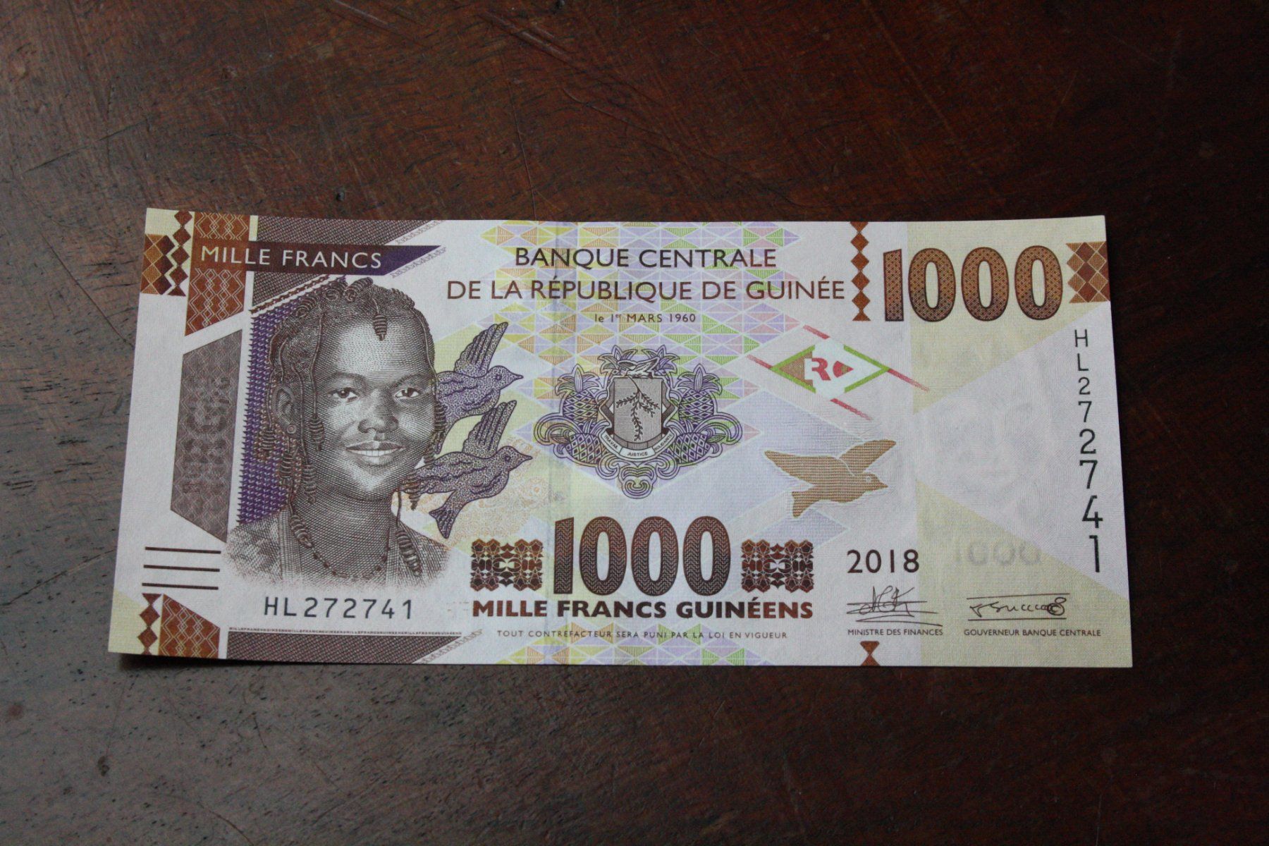 Banconote: Guinée 1000 FR UNC 2018 – Nuovo (secondo la descrizione) da Cormondrèche venduto da Hermes.monnaies