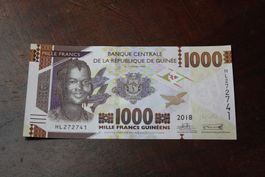 Guinée 1000 FR UNC 2018
