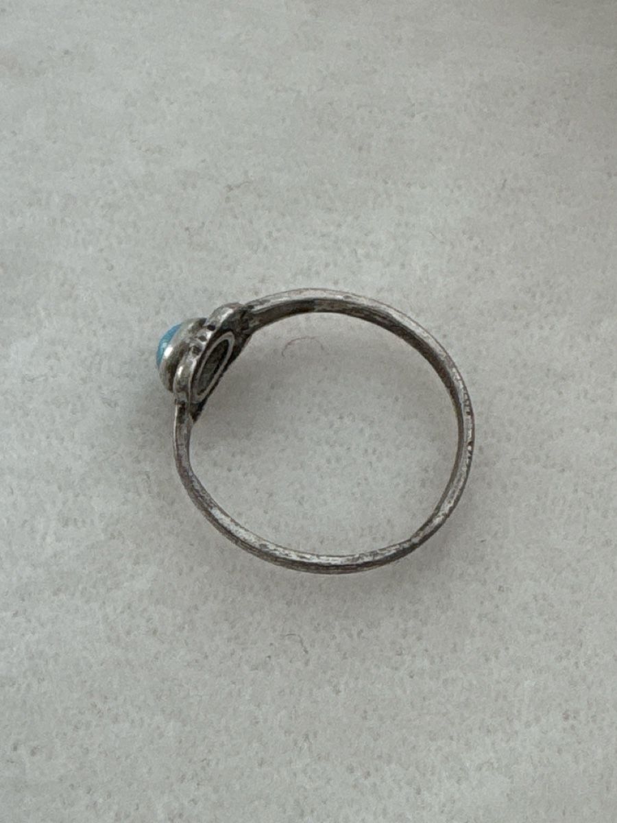 Anelli: Vintage Silberring 800 mit Türkis Stein – Usato da Embrach venduto da mays 2