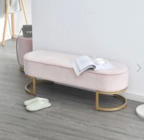 Used Pink-Gold Ottoman 