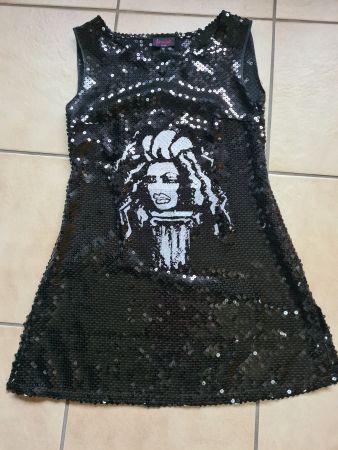 Robe Patricia Field noire à sequins taille 34/36