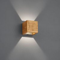 LED Wandleuchte, Holz, Braun