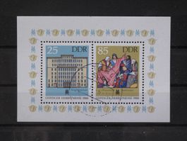 DDR 1986 Leibziger Herbstm  Block 85 gest.