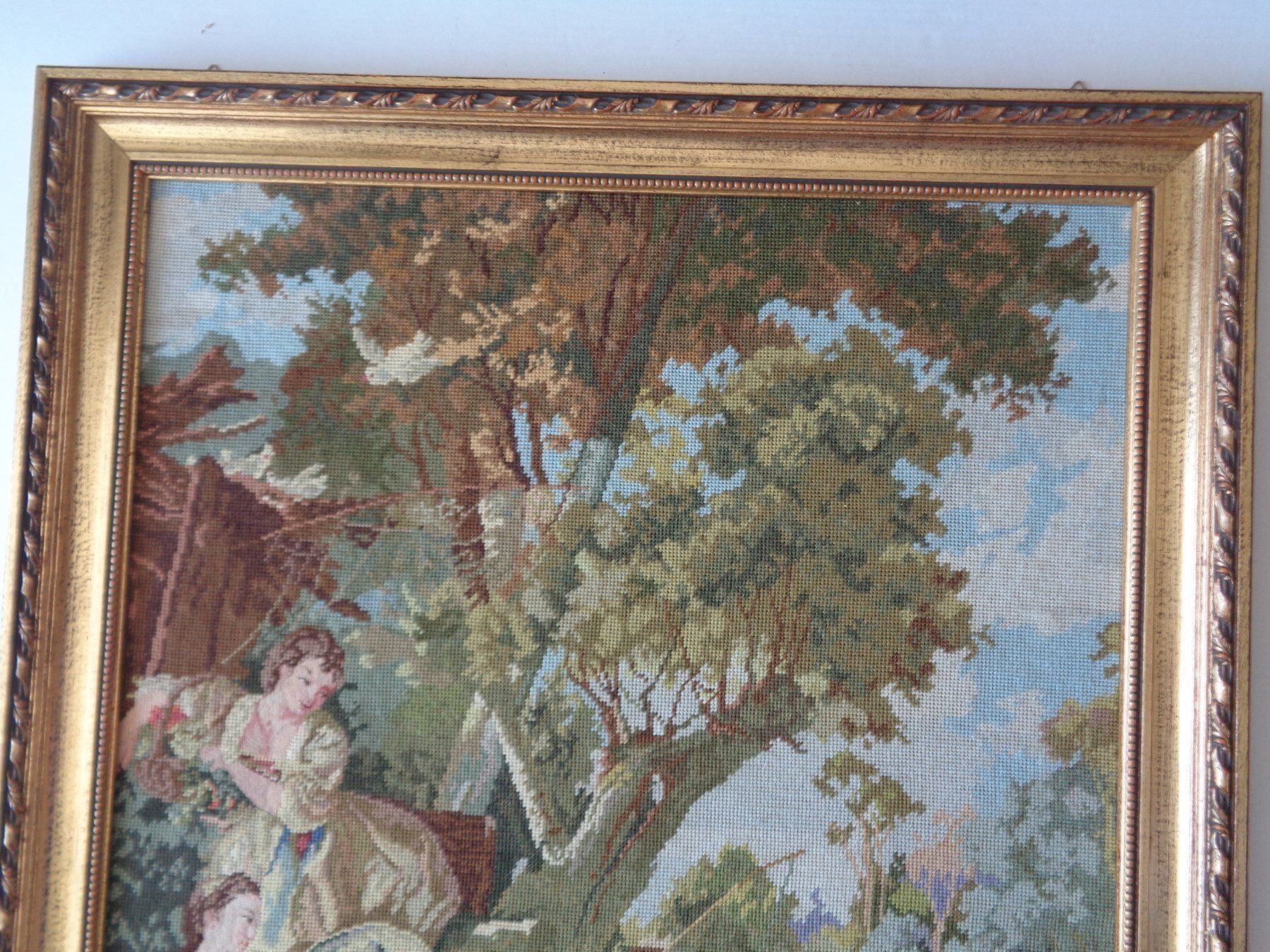 Cornici: Goldrahmen mit Gobelin – Jugendstil – Usato da Chur venduto da omonia 1
