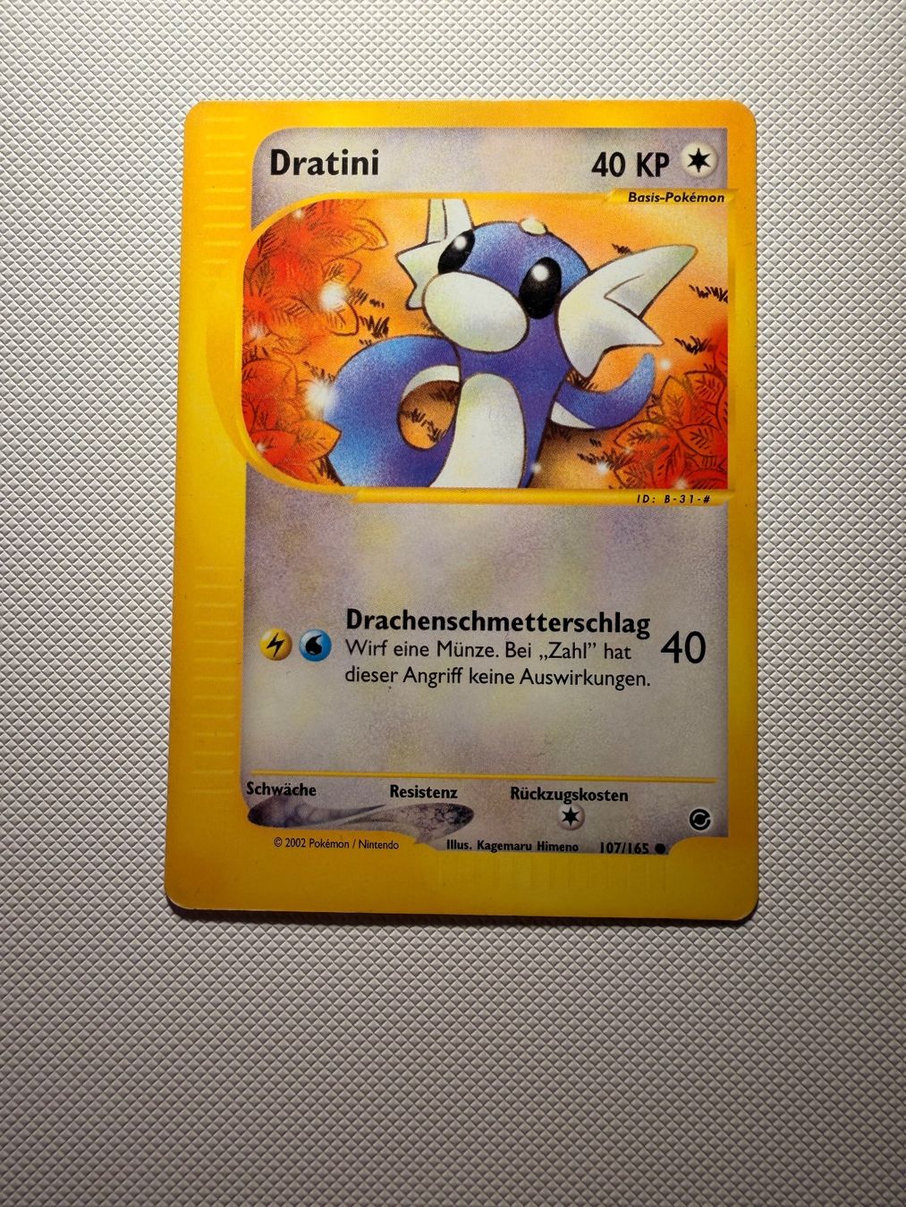 Pokémon Carte collezionabili: Dratini 107/165 Expedition Base Set 2002 DE – Usato da Kloten venduto da Pokeball_Emporium