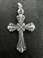Kreuz Anhänger silberfarben 1,5 x 2,2 cm (BxH)