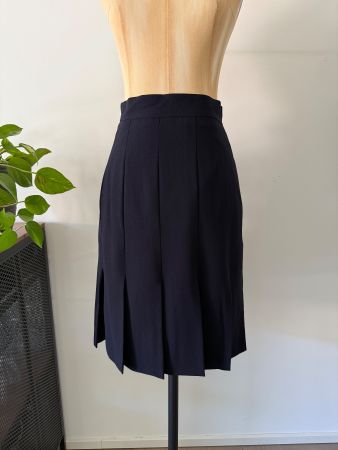 ESCADA Rock aus reiner Schurwolle in Navy, Gr. 36