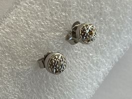 Ohrstecker Weissgold Diamanten 18 Karat