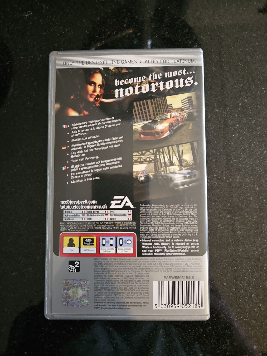 Sony Spiele: Sony PSP Need for Speed Most Wanted Platinum – Gebraucht aus Lausen von  2