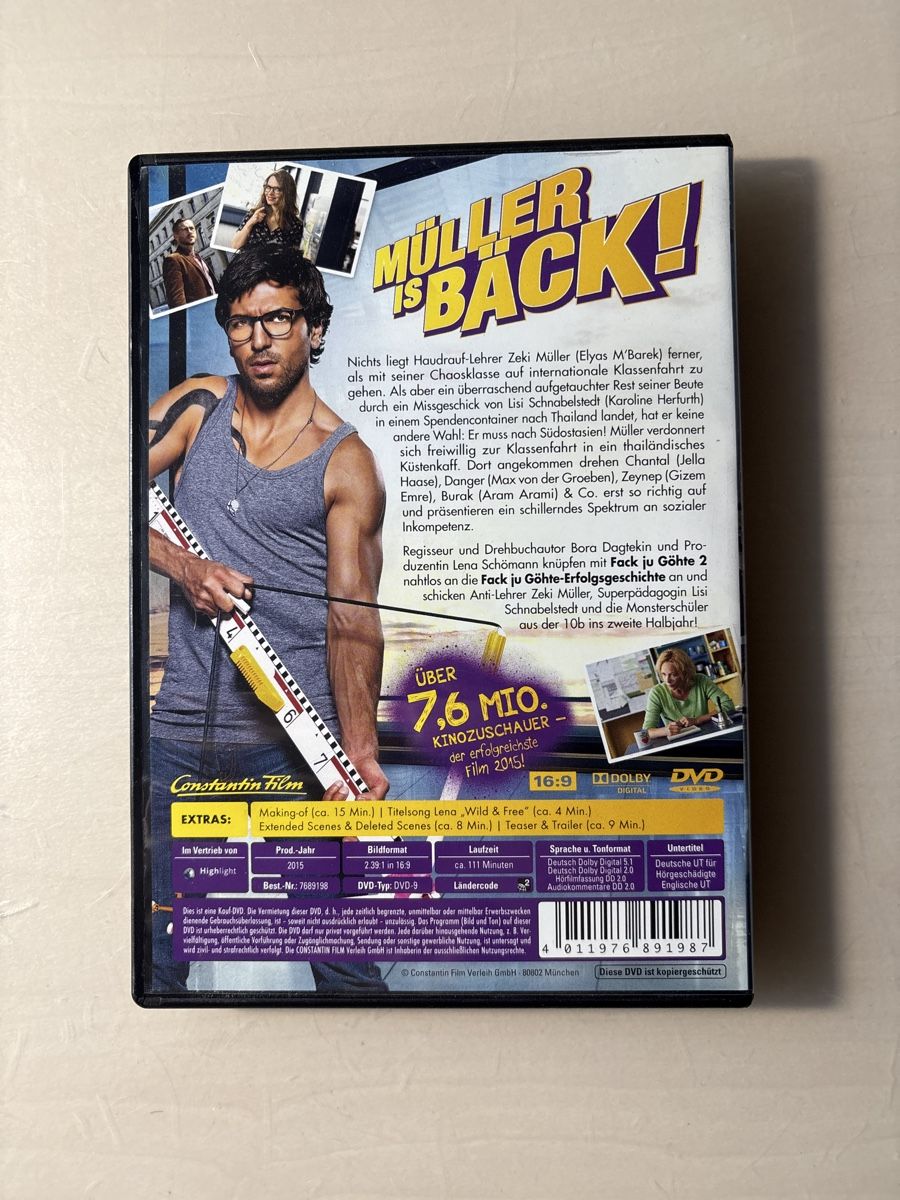 Tutti i DVDs: Fack Ju Göhte 2 – Usato da Ruswil venduto da Slivio_ 1