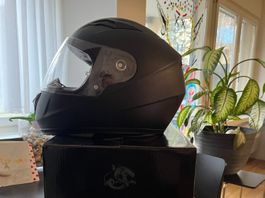 Integral-Töffhelm NISHUA: mattschwarz, Grösse S