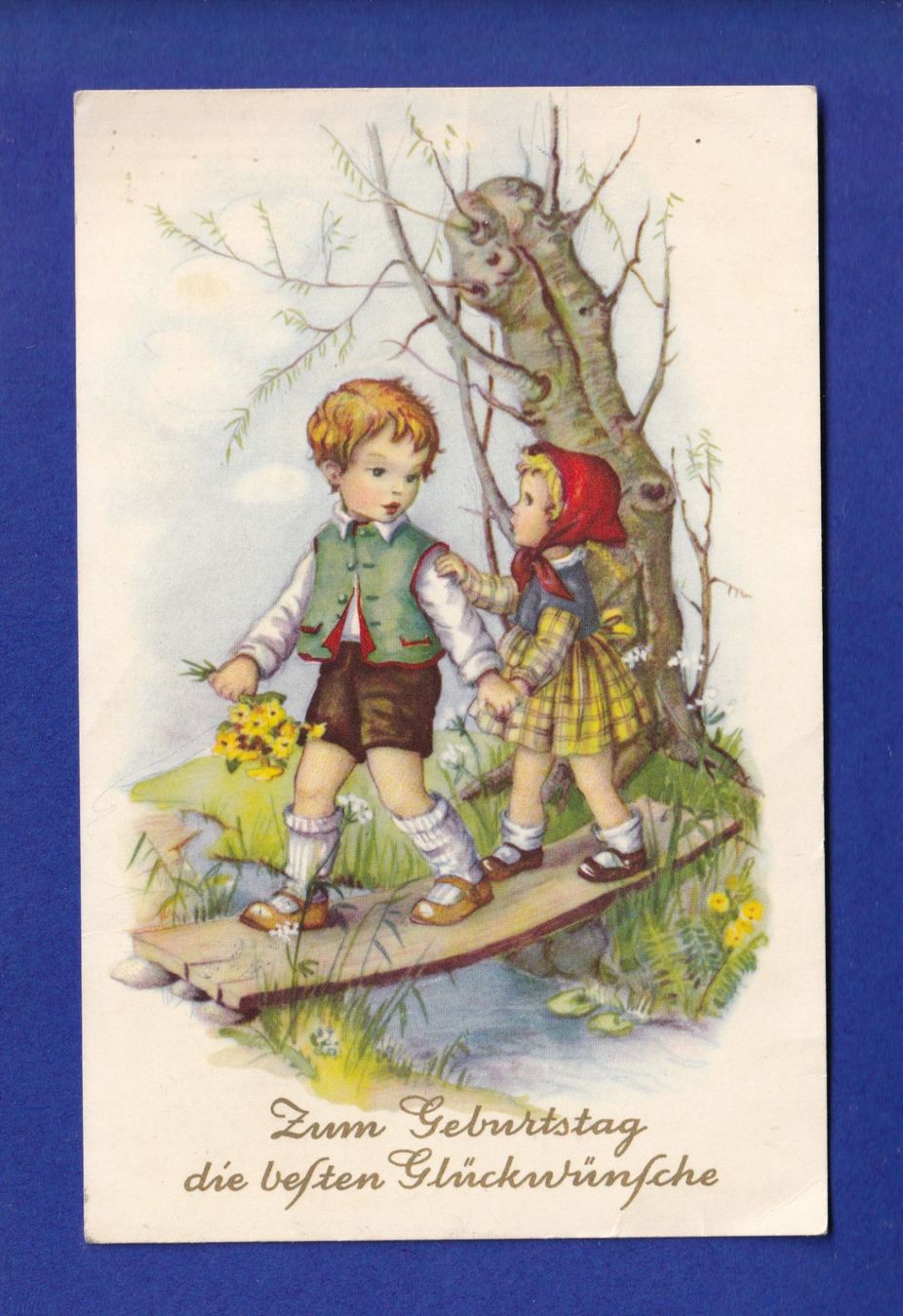 Cartoline postali: ENFANT - Joli petit couple – Usato da Pully venduto da nicecards-shop