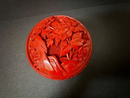 Vintage Chinesische Zinn Lack Dose