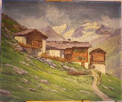 A. Weber. Gemälde. Oel auf Leinwand. Signiert.