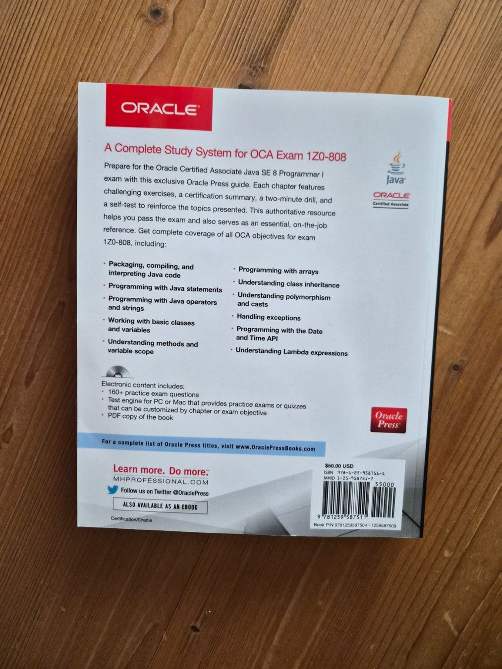Livres: OCA Java SE 8 Programmer I Study Guide (Exam 1Z0-808) – D'occasion à Alpnach Dorf par findelmundo 1