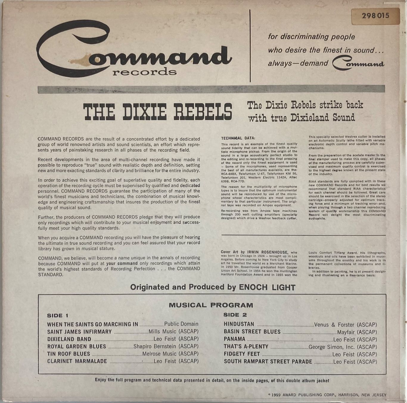 Schallplatten: THE DIXIE REBELS - STRIKE BACK WITH TRUE DIXIELAND SOUND – Gebraucht aus Poliez-Pittet von Newtown-Records 1
