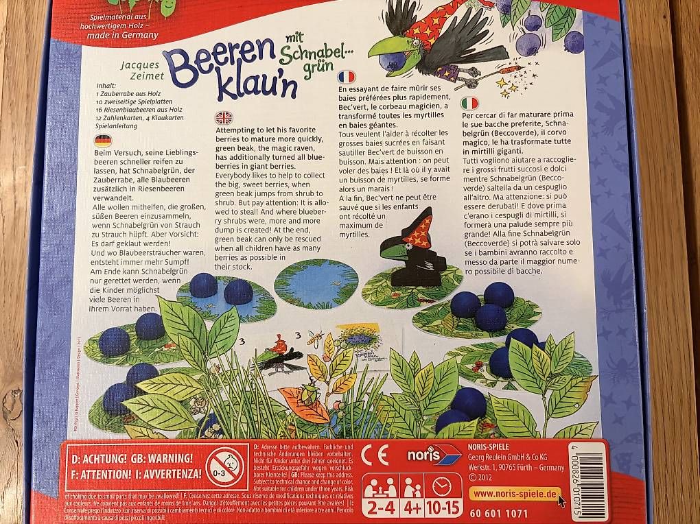 Giochi: Spiel Beeren klau'n – Usato da Buochs venduto da Sandrawy 2