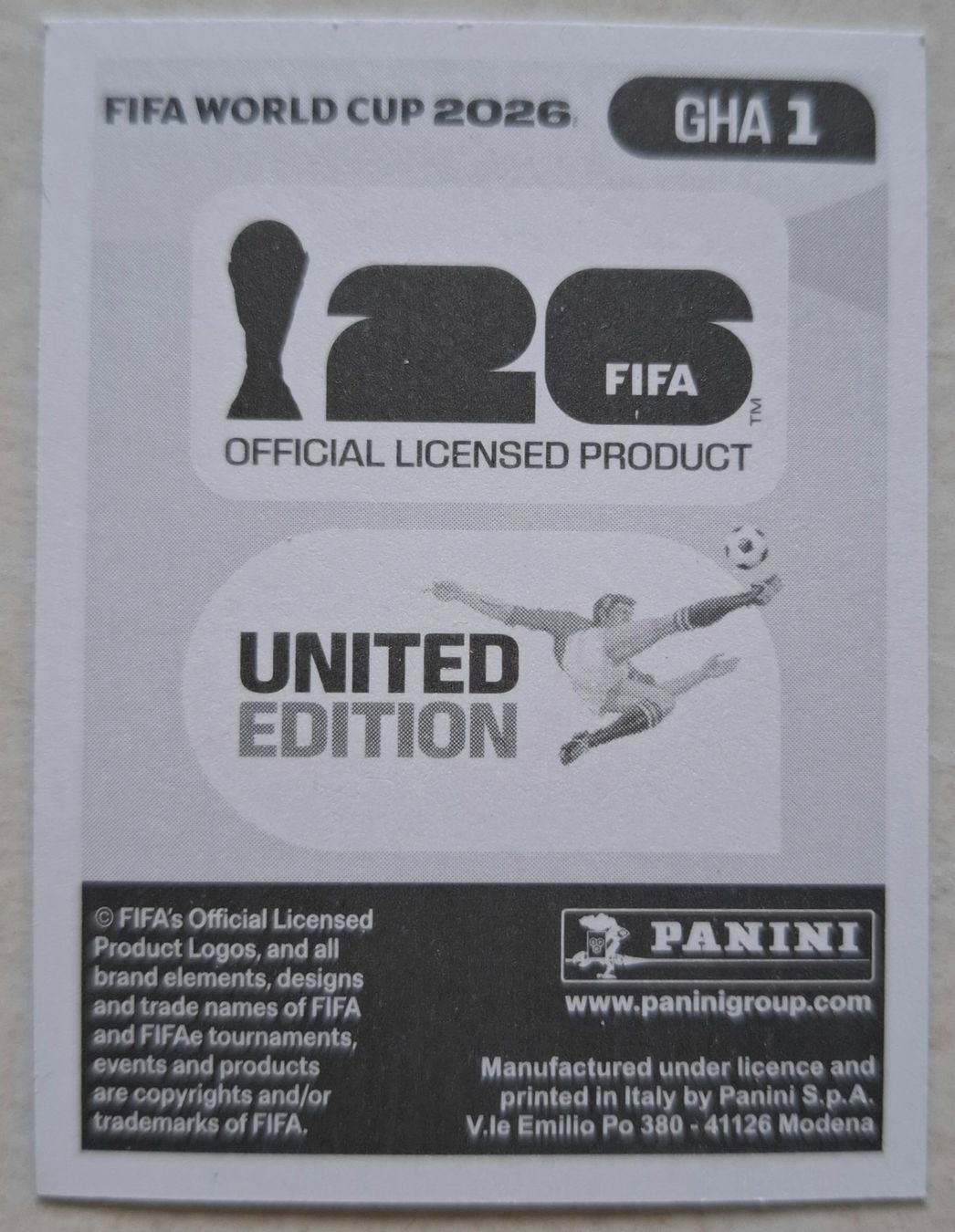 Panini Carte collezionabili: WM 2026 Paninibild Nr. GHA1 – Nuovo e nell'imballaggio originale da Rotkreuz venduto da keerthdi 1