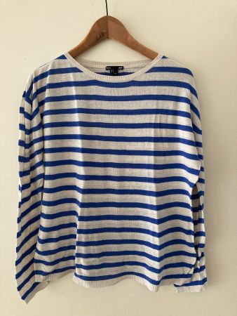 Sommerpulli weiss-blau gestreift von H&M * Grösse S
