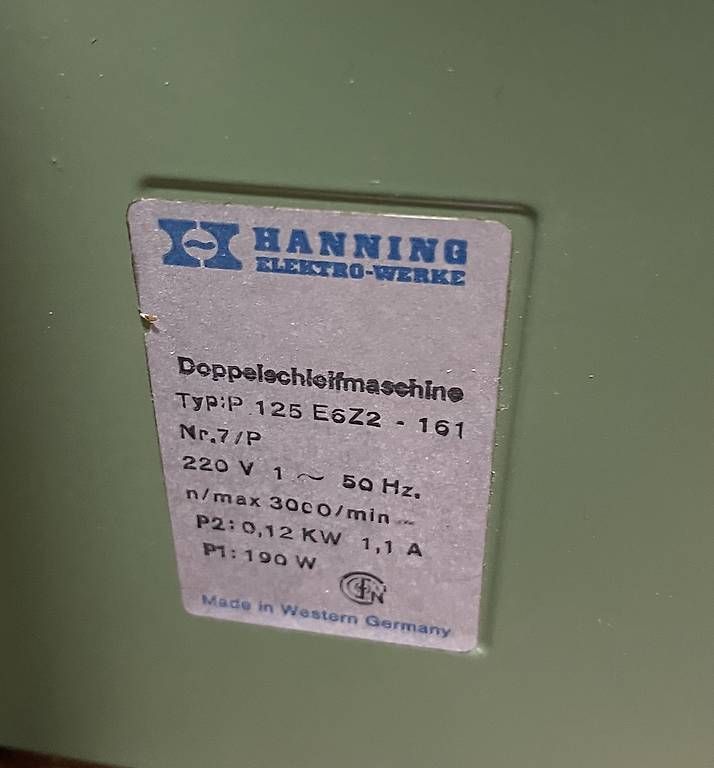 Smerigliatrici & Lucidatrici: Hanning Doppelschleifmaschine P 125 E6Z2 - Versand möglich – Usato da Gachnang venduto da ch.m 2