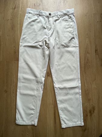 Herren Hose Gr. 34 (XS/S), weiss/creme, H&M, Top Zustand