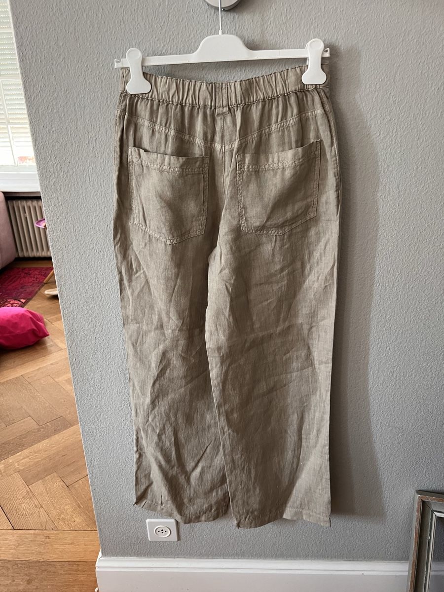 Pantaloni: Leinenhose Marc Aurel, Gr. 36, beige – Usato da Solothurn venduto da Brini06 4