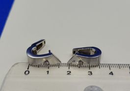 18 Karat 750 Massiv Weiss Gold Ohrstecker Mit Diamanten