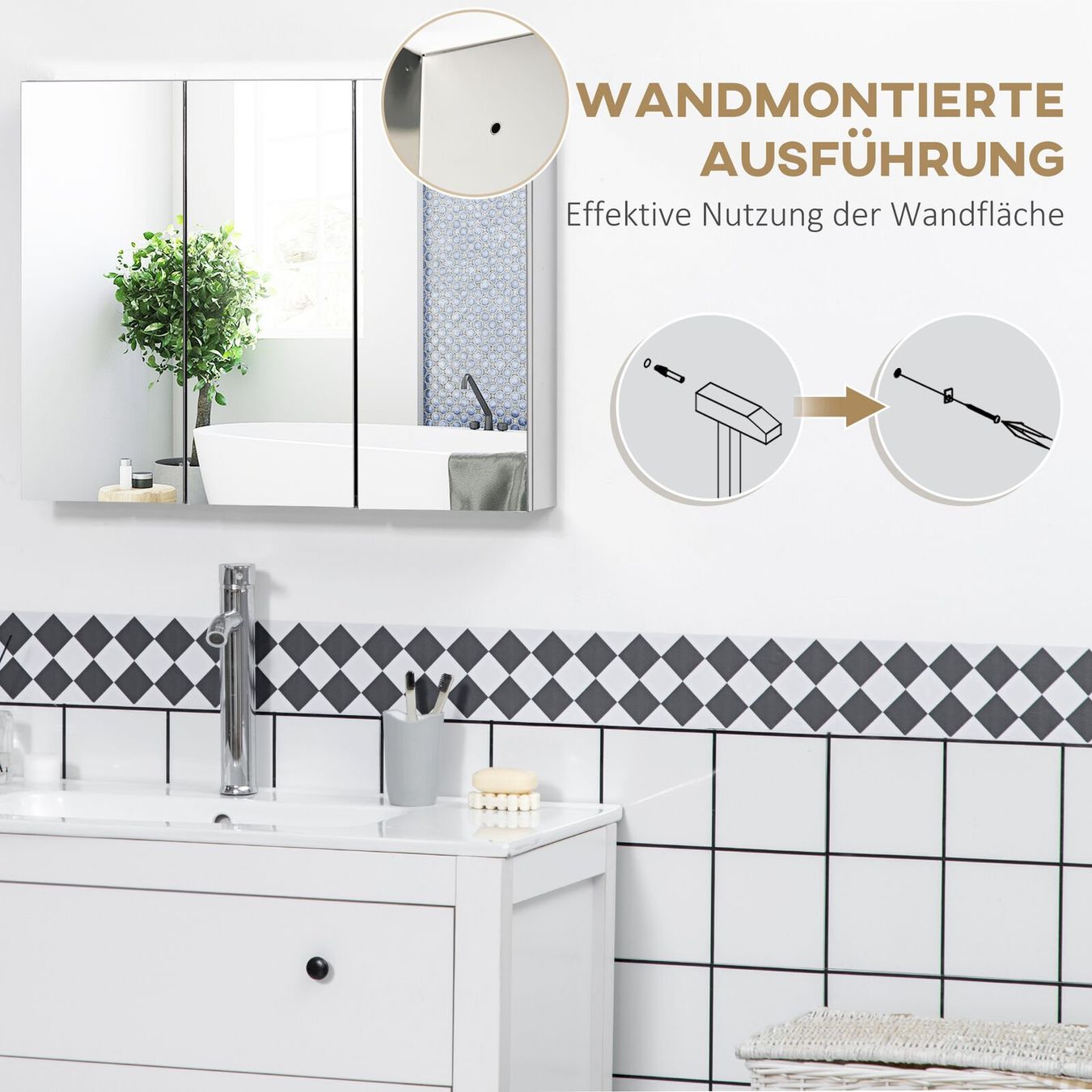 Armoires miroirs: Spiegelschrank 3 Spiegeltüren – Neuf avec emballage d'origine à Bottighofen par zaap 7