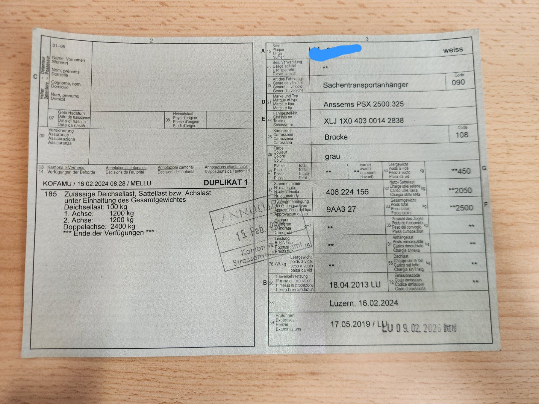 Anssems Rimorchi: Autoanhänger Anssems 2500Kg – Usato da Rengg venduto da fel_g7yw 7