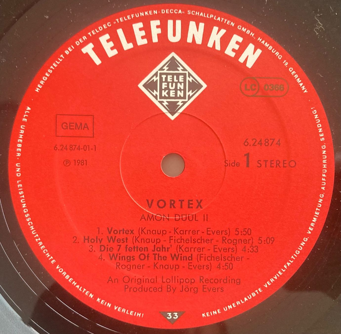 Vinyles: AMON DÜÜL II - VORTEX – D'occasion à Poliez-Pittet par Newtown-Records 2