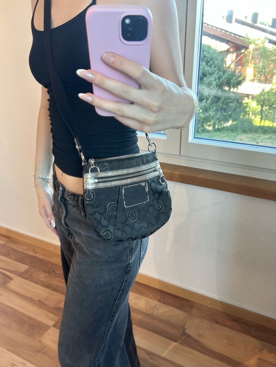Coach Borse da donna: vintage coach optic shoulder bag monogram black    – Usato da Dietlikon venduto da leaaasells 4