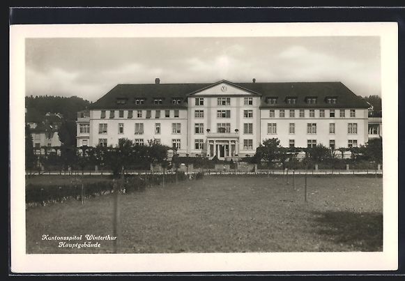 Cartoline postali: Winterthur, Hauptgebäude des Kantonsspi – Usato da Berlin venduto da bartko-reher
