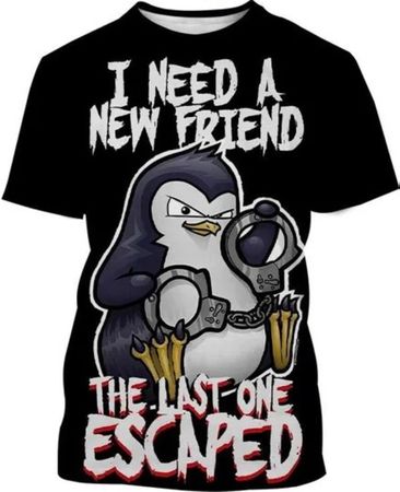 🐧Psycho-Pingu 3D T-Shirt: Der coole Begleiter! Gr. 3XL 🐧💫
