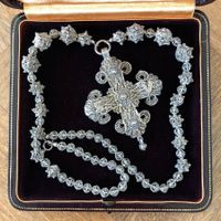 Edle Silberkette Ulrich Kreuz Siegeskreuz Hochzeit Trachten