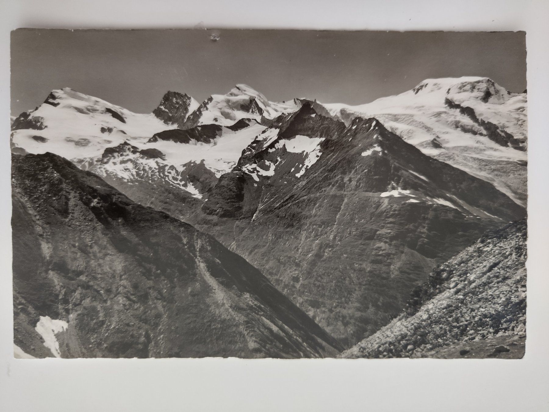 Cartoline postali: Strahlhorn-Rimpfischhorn etc. Saas-Tal – Difettoso da Ohmstal venduto da Lebensfreude05