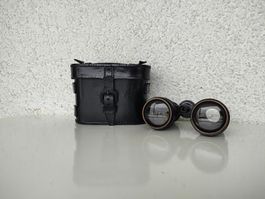 Vintage Theaterglas schwarz mit Etui