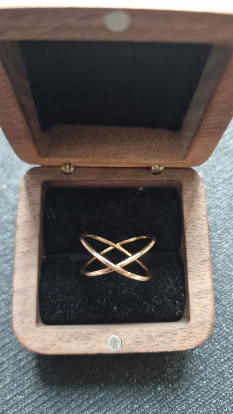 Anelli: Ring chromstahl, goldfarbend Grösse 53 – Nuovo (secondo la descrizione) da St.Gallen venduto da Dombidor