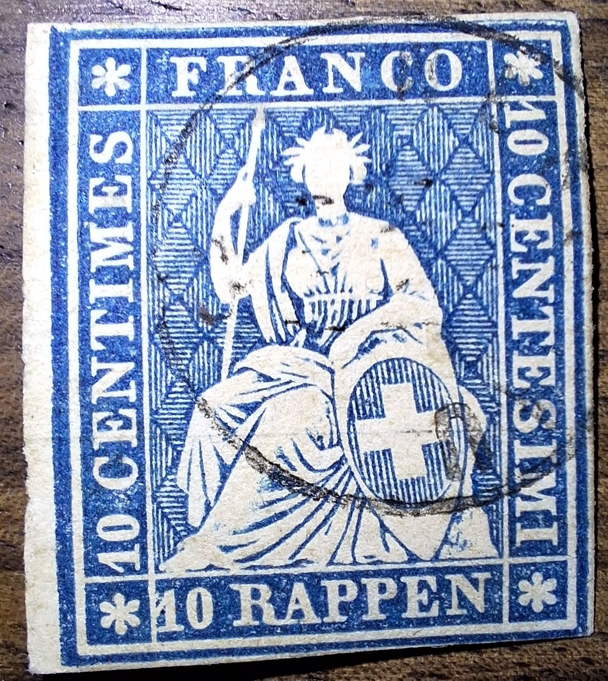 Alle Briefmarken: Strubel 23G Kat. 40.- – Gebraucht aus Balgach von SIMEON27
