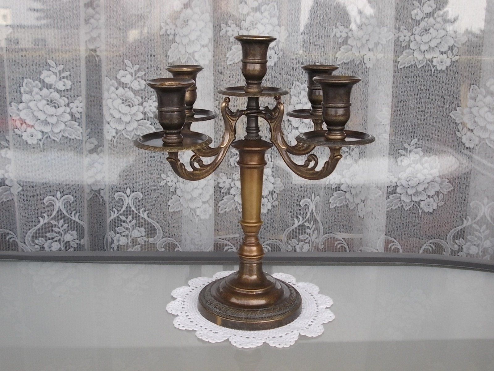 Portacandele: 33cm Empire-Stil Prunk Messing Kerzenständer 5flammig 2325gr – Usato da Ostermundigen venduto da eschbe 5