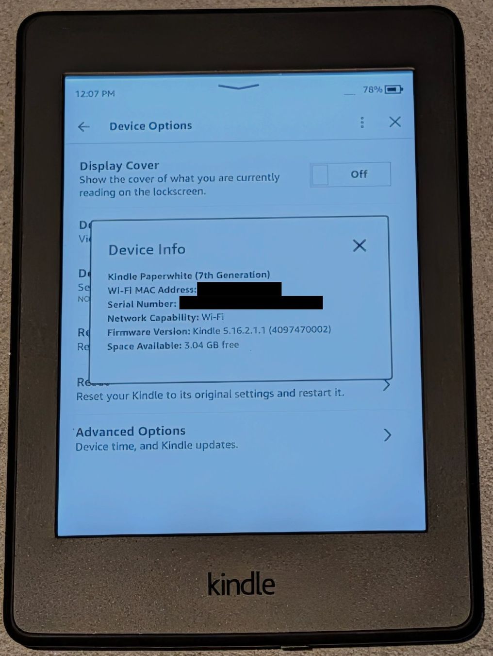 Amazon Tablet PC: Kindle 7th Edition Paperwhite – Gebraucht aus Zürich von lau_fz2y 2