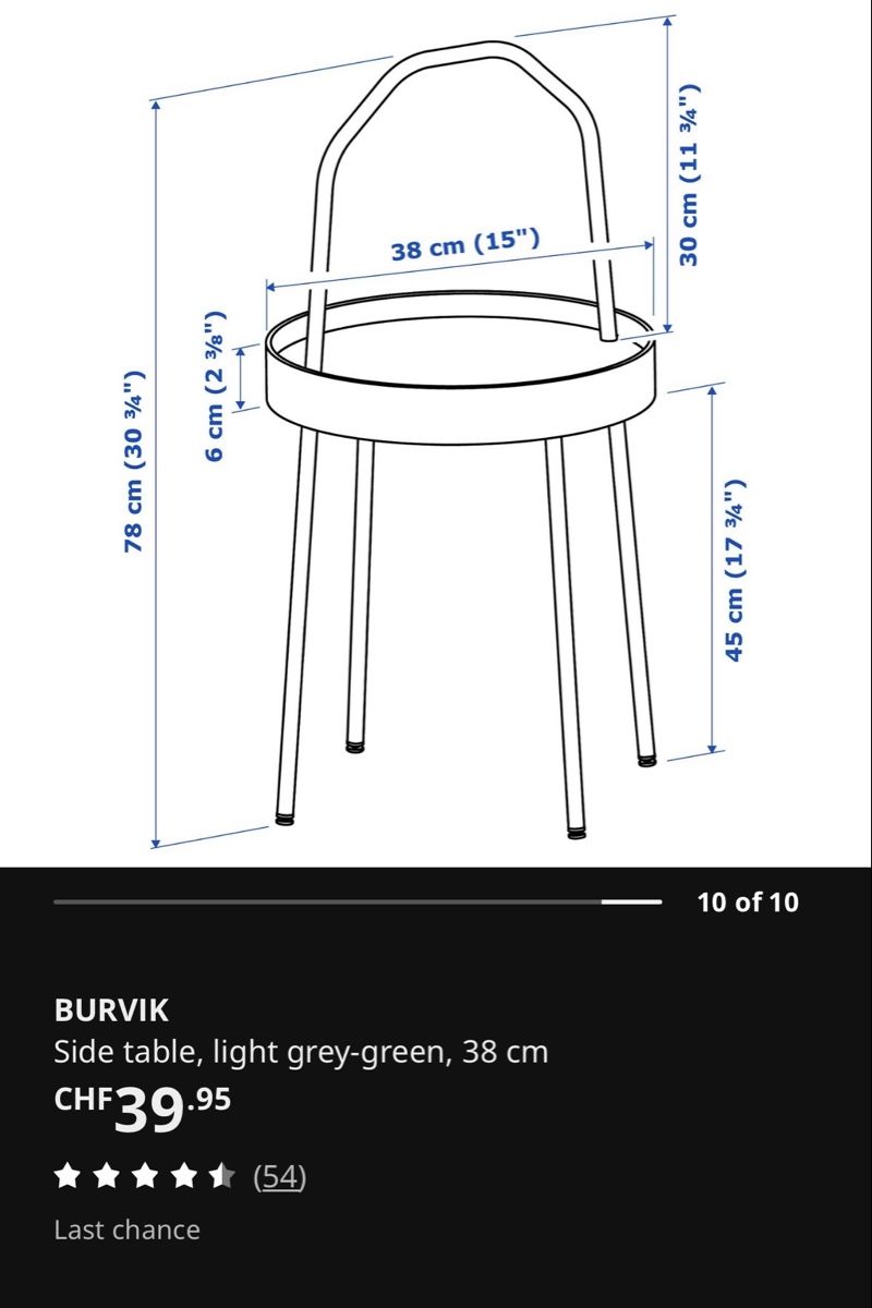Ikea Comodini: 2 side tables IKEA BURVIK green – Usato da Egg b. Zürich venduto da jen_hm7m 3