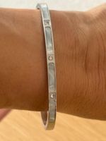 Luxus Elegante  Armreif Armband Farbe :Silber Zirkonia Weiss