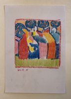 Walter Ropélé 1934 Orig. Oelkreide/Papier handsig. 21cmx15cm